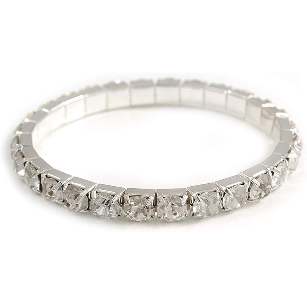 Women’s Silver Crystal Flex Bracelet